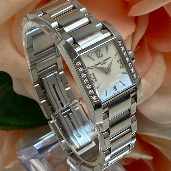 Baume & Mercier Accessories - Baume & Mercier Diamant Swiss Made Diamond Bezel All Stainless Dress Watch